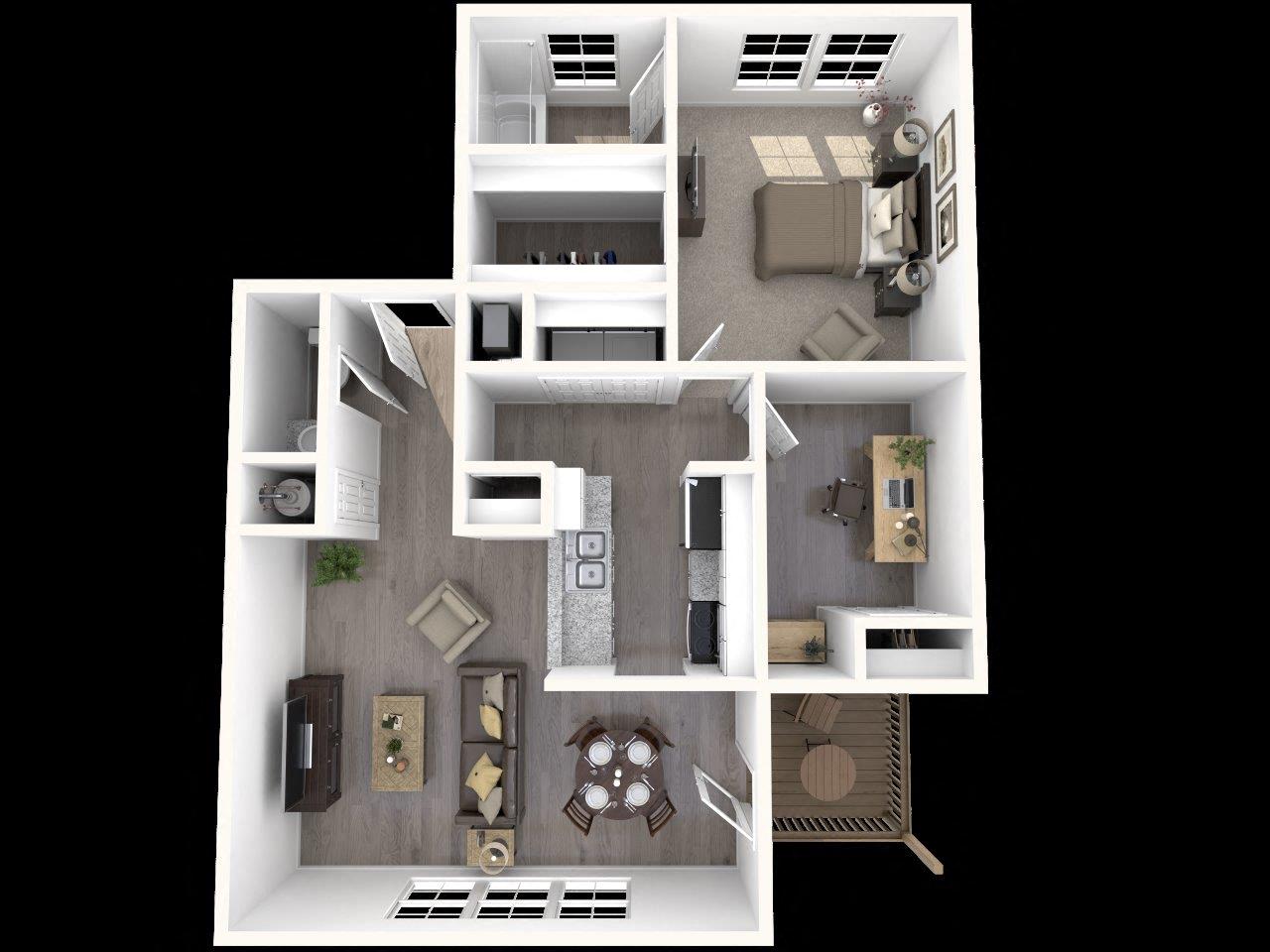 Apartments in Raleigh, NC: Six Forks Station Apartments A6 W/ Den